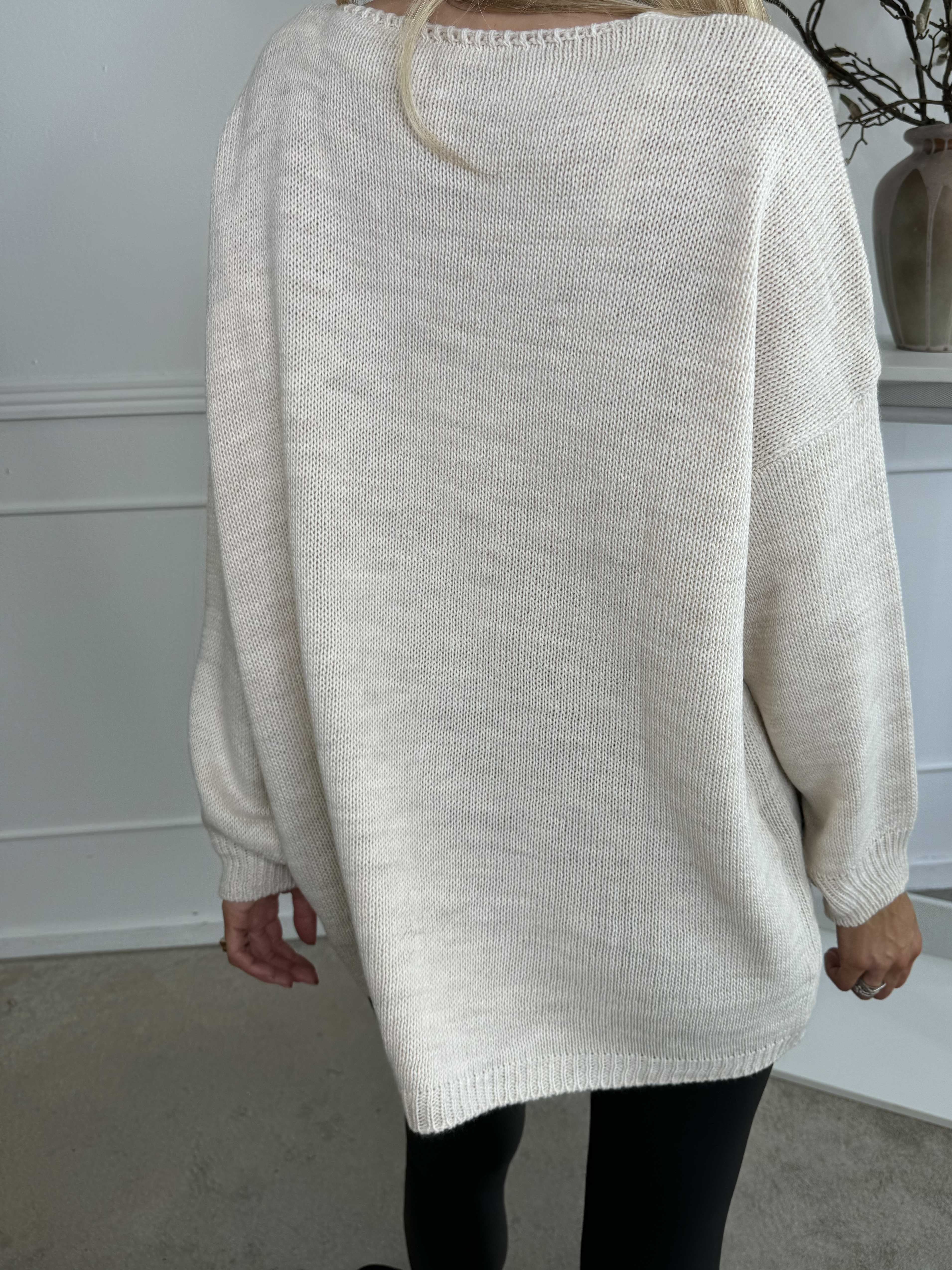 Cherry - Strikbluse med kirsebær